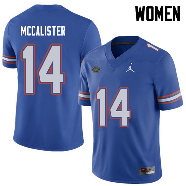 Jordan Brand Women #14 Alex McCalister Florida Gators College Football Jerseys Royal